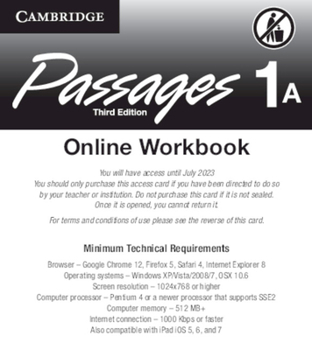 Printed Access Code Passages Level 1 Online Workbook a Activation Code Card Book