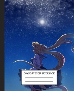 Notebook: Anime Japan Sailor Moon Soft Glossy Cover Graph Paper Pages Book 7.5 x 9.25 Inches 110 Pages
