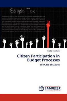 Paperback Citizen Participation in Budget Processes Book