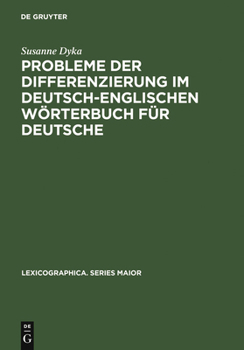 Hardcover Probleme Der Differenzierung Im Deutsch-Englischen Wörterbuch Für Deutsche [German] Book