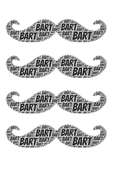 Bart: Notizblock | Notizbuch | DIN A5, 120 Seiten | Gepunket, dotted, punktkariert, dot grid | Notizen, Termine, Planer, Tagebuch, Organisation | Wortwolke Geschenk (German Edition)