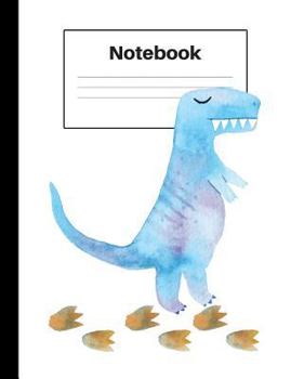 Paperback Notebook: Dinosaur Tyrannosaurus Rex, T Rex, Foot Prints, Handwriting, Notebook Home Office School Student Teacher Homeschool, 7 Book