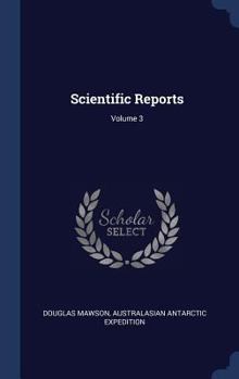 Hardcover Scientific Reports; Volume 3 Book