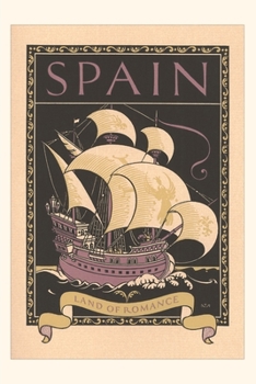 Paperback Vintage Journal Travel Poster for Spain Book