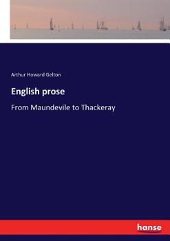 Paperback English prose: From Maundevile to Thackeray Book