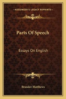 Paperback Parts of Speech: Essays on English Book