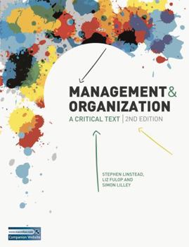 Paperback Management and Organization: A Critical Text Book