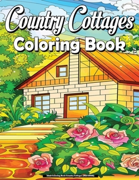 Paperback Adult Coloring Book Country Cottages (MED BOOK): Best Stress Relieving Designs With Houses of a Small town, Backyard Gardens, and Peaceful Country Lan [Large Print] Book