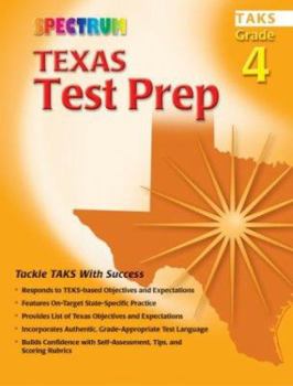 Paperback Spectrum Texas Test Prep, Grade 4 Book