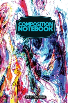 Paperback Composition Notebook: Multicolored Marble Warp 6" X 9" 120 Page Notebook Book