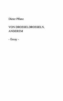 Paperback Von Drosseldrosseln, Anderem [German] Book