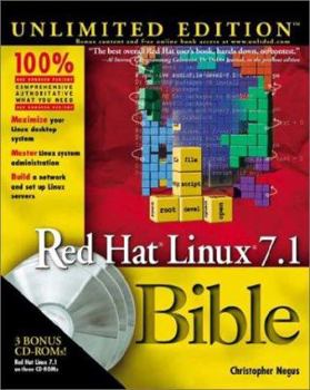 Paperback Red Hat Linux 7.1 Bible Unlimited Edition [With 3 CDROM's] Book