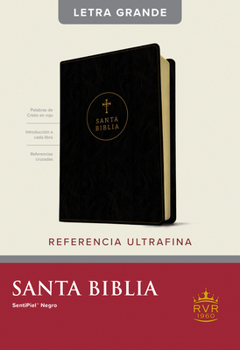 Imitation Leather Santa Biblia Rvr60, Edición de Referencia Ultrafina, Letra Grande (Sentipiel, Negro, Letra Roja) [Spanish] [Large Print] Book