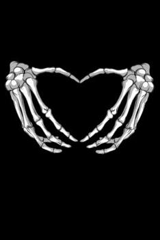 Notebook: Skeleton Heart Sign Halloween Gift Love Skeletons Black Lined Journal Writing Diary - 120 Pages 6 x 9