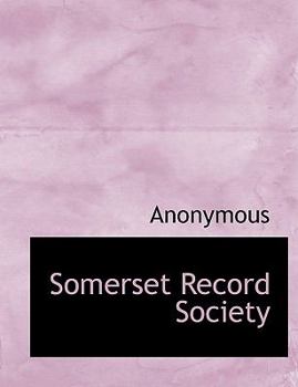 Paperback Somerset Record Society Book