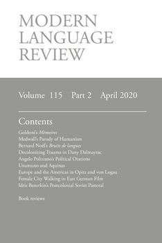 Modern Language Review (115: 2) April 2020