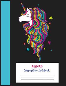 Unicorn Composition Notebook: Notebook Composition Book Wide Ruled Kawaii Pink Unicorn, Writer's Notebook for School / student / office / teacher: ... with emoji icon inside, 110 Pages, 8.5x11"
