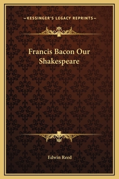 Hardcover Francis Bacon Our Shakespeare Book