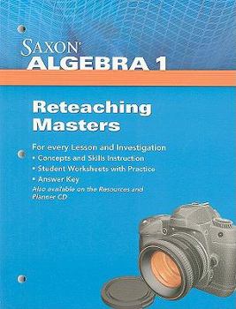 Paperback Saxon Algebra 1 Reteaching Masters Book