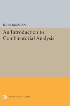 Paperback An Introduction to Combinatorial Analysis Book