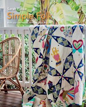 Paperback Simple Folk Quilt Pattern with instructional videos Book