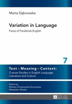 Hardcover Variation in Language: Faces of Facebook English Book