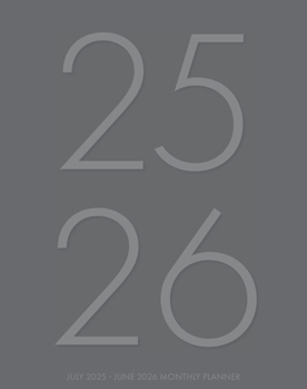 Gray Academic July 2025 - June 2026 7.5 X 9.5 Booklet Monthly Planner