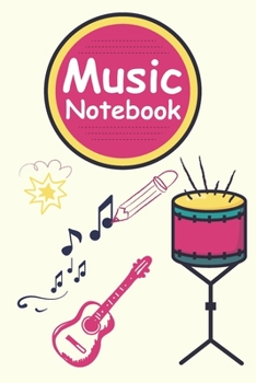 Music Notebook: Nice Cream Color Cover With Cool Interior. 120 Pages 6x9 in Music Manuscript Paper. Space to Write Lyrics and Music Notes. Musicians ... Lyrics and Music.: Perfect for Music Lovers