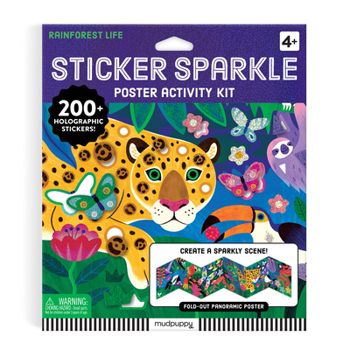 Paperback Rainforest Life Sticker Sparkle Poster Activity Kit Book