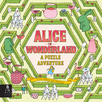 Hardcover Alice in Wonderland: A Puzzle Adventure Book