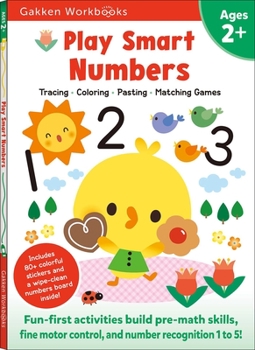 Paperback Play Smart Numbers Age 2+: Preschool Activity Workbook with Stickers for Toddler Ages 2, 3, 4: Learn Pre-Math Skills: Numbers, Counting, Tracing, Book