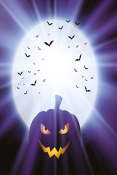 Paperback Pumpkin in the moonlight purple color: Spooky pumpkin notebook Book