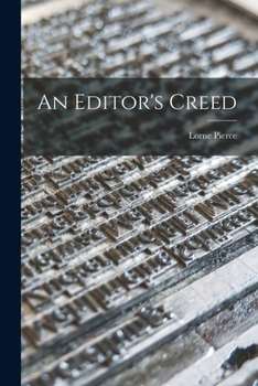 Paperback An Editor's Creed Book