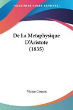 De La Metaphysique D'Aristote
