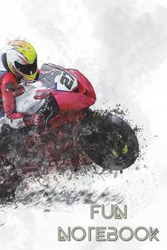 Fun Notebook : Boys Books , Mini Composition Notebook , Ages 6 -12 , 6 X 9 Journal , 120 Pages , Motorcycle Kids Book