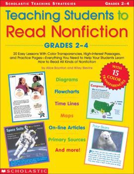 Paperback Teaching Students to Read Nonfiction: Grades 2-4 Book