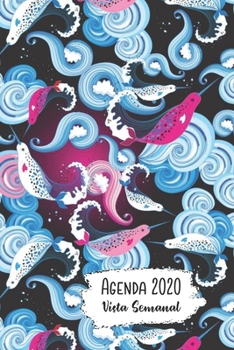 Paperback Agenda 2020 Vista Semanal: 12 Meses Programaci?n Semanal Calendario en Espa?ol Dise?o El Narval Rosa Book