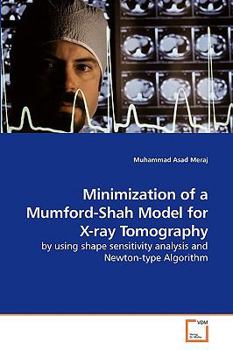 Minimization of a Mumford-Shah Model for X-ray Tomography: by using shape sensitivity analysis and Newton-type Algorithm