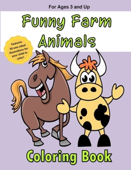 Paperback Funny Farm Animals Coloring Book