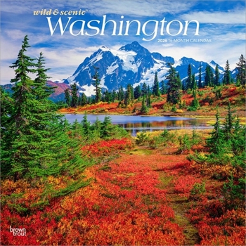 Calendar Washington Wild & Scenic 2026 12 X 24 Inch (Hanging) Monthly Square Wall Calendar Plastic-Free Book