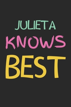 Julieta Knows Best: Lined Journal, 120 Pages, 6 x 9, Julieta Personalized Name Notebook Gift Idea, Black Matte Finish (Julieta Knows Best Journal)