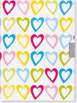 Hardcover Hearts Locking Journal Book