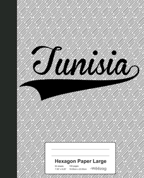 Paperback Hexagon Paper Large: TUNISIA Notebook Book