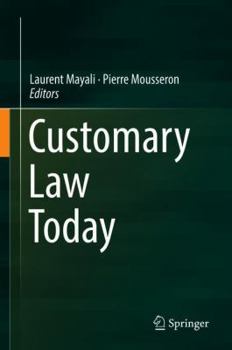 Hardcover Customary Law Today Book