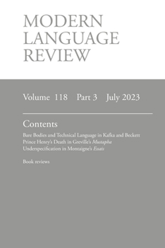 Modern Language Review (118: 3) July 2023
