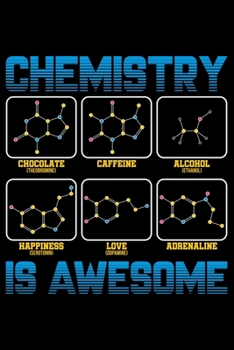 Notebook: Calendar / Planner 2020 Hemistry Caffeine Alcohol Love Molecule Gift 120 Pages, 6X9 Inches, Yearly, Monthly, Weekly & Daily