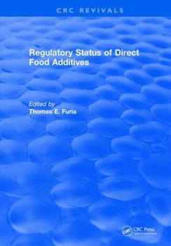 Hardcover Regulatory Status of Direct Food Additives Book