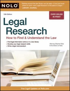 Paperback Legal Research: How to Find & Understand the Law Book