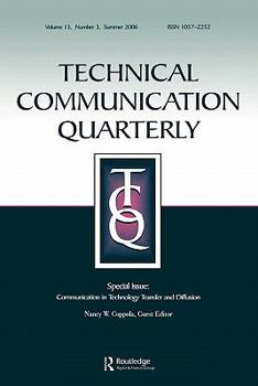 Paperback Communication Technology Transfer&diffusion Tcq 15#3 Book