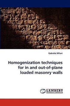 Paperback Homogenization techniques for in and out-of-plane loaded masonry walls Book